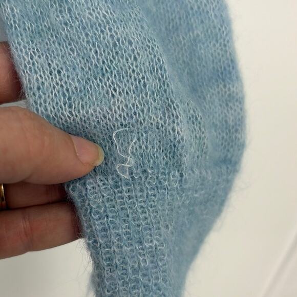 J Crew Mohair Cardigan Y2K Womens Sweater Sz M Cardigan Cozy Coquette Preppy - Picture 6 of 9